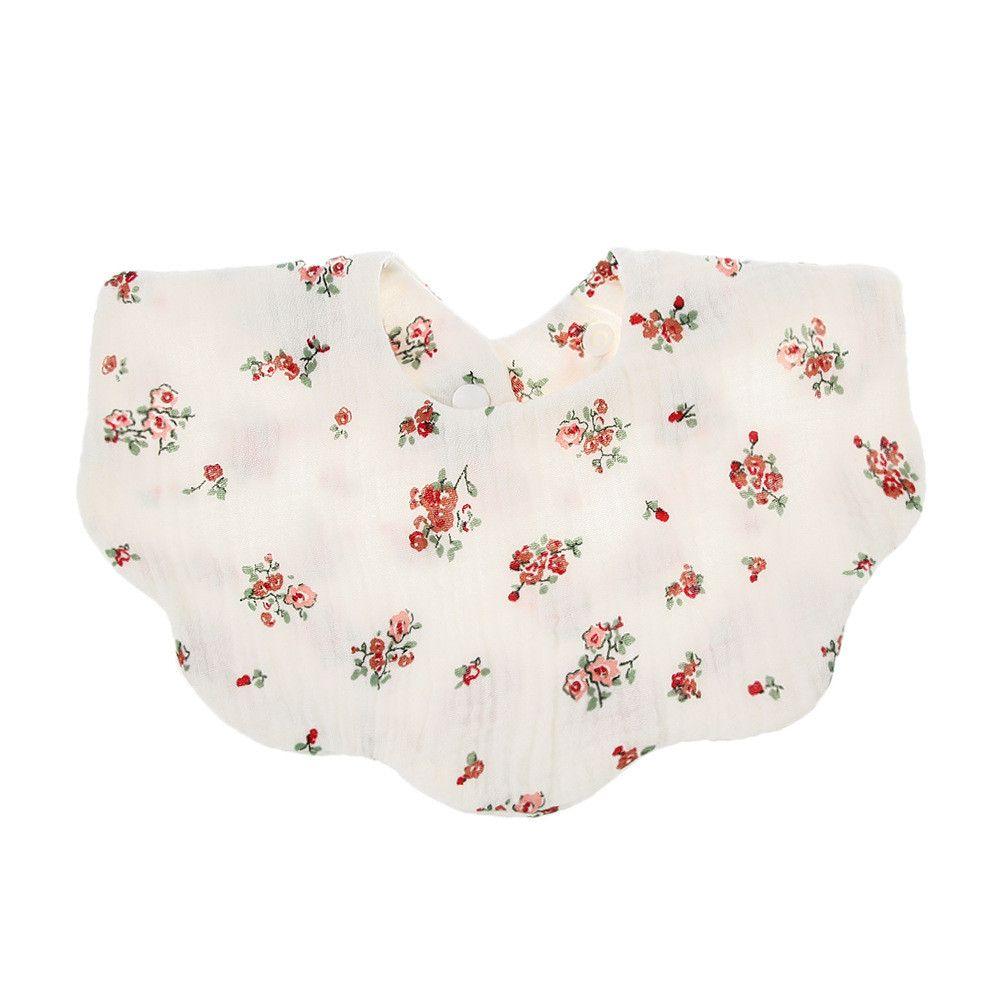 Solid Color Flower Newborn Bib Infant Burp Cloths Cotton Gause Baby Bibs Bandana Scarf for Kid Girl Boy Feeding Saliva Towel