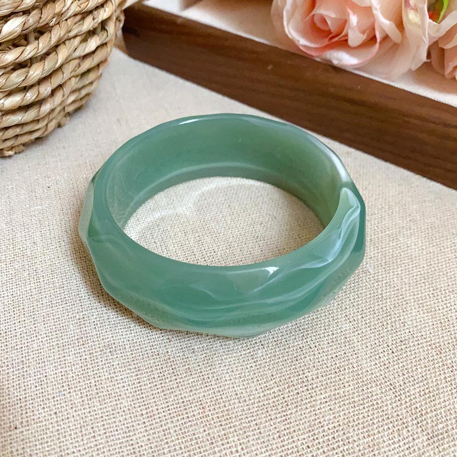 32 Style Acrylic Resin Bangles for Women Retro Punk Coffee Smudging Bangale Personality Irregular Wide Wristband Party Jewelry M