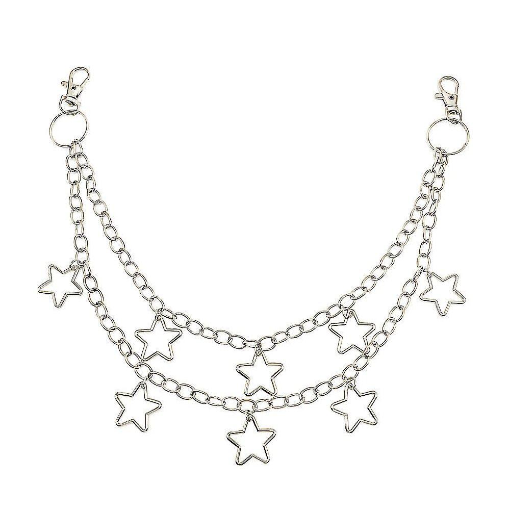 Punk Jeans Pannts Chain Belts Hip-hop Waist Link Hanging Chain Metal Pants Chain  Jeans Trousers