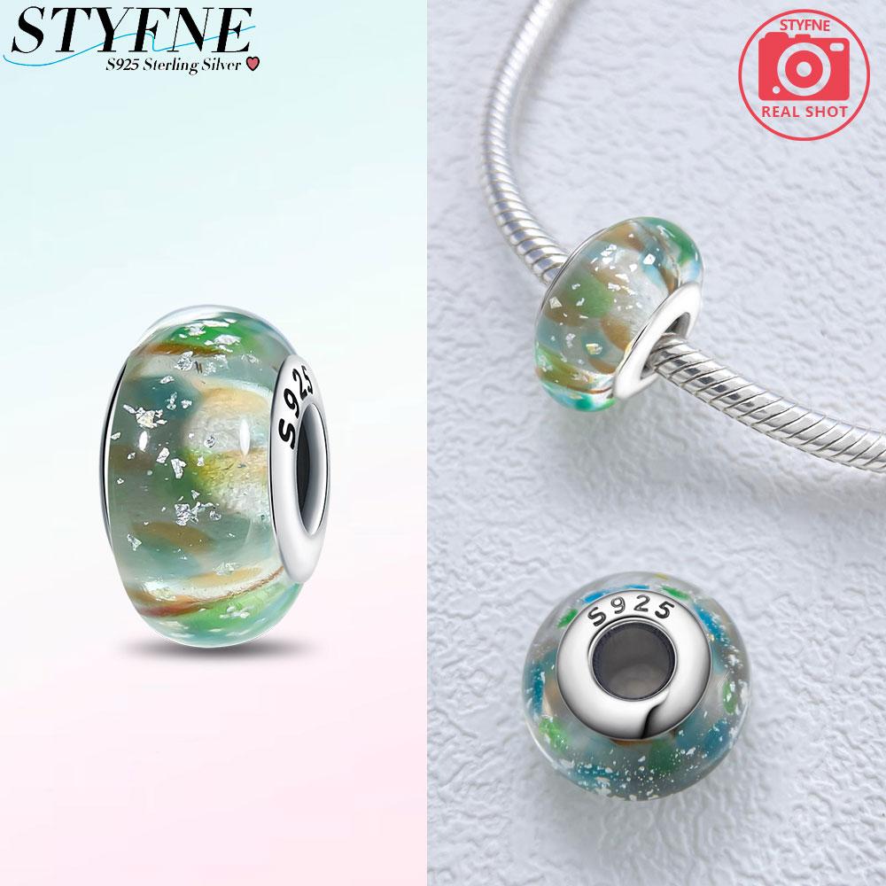 Peculiar Murano Glass Bead Butterfly Colorful Starry Sky Beads Fit Bracelet Women Diy Gift Murano Accessories Jewelry