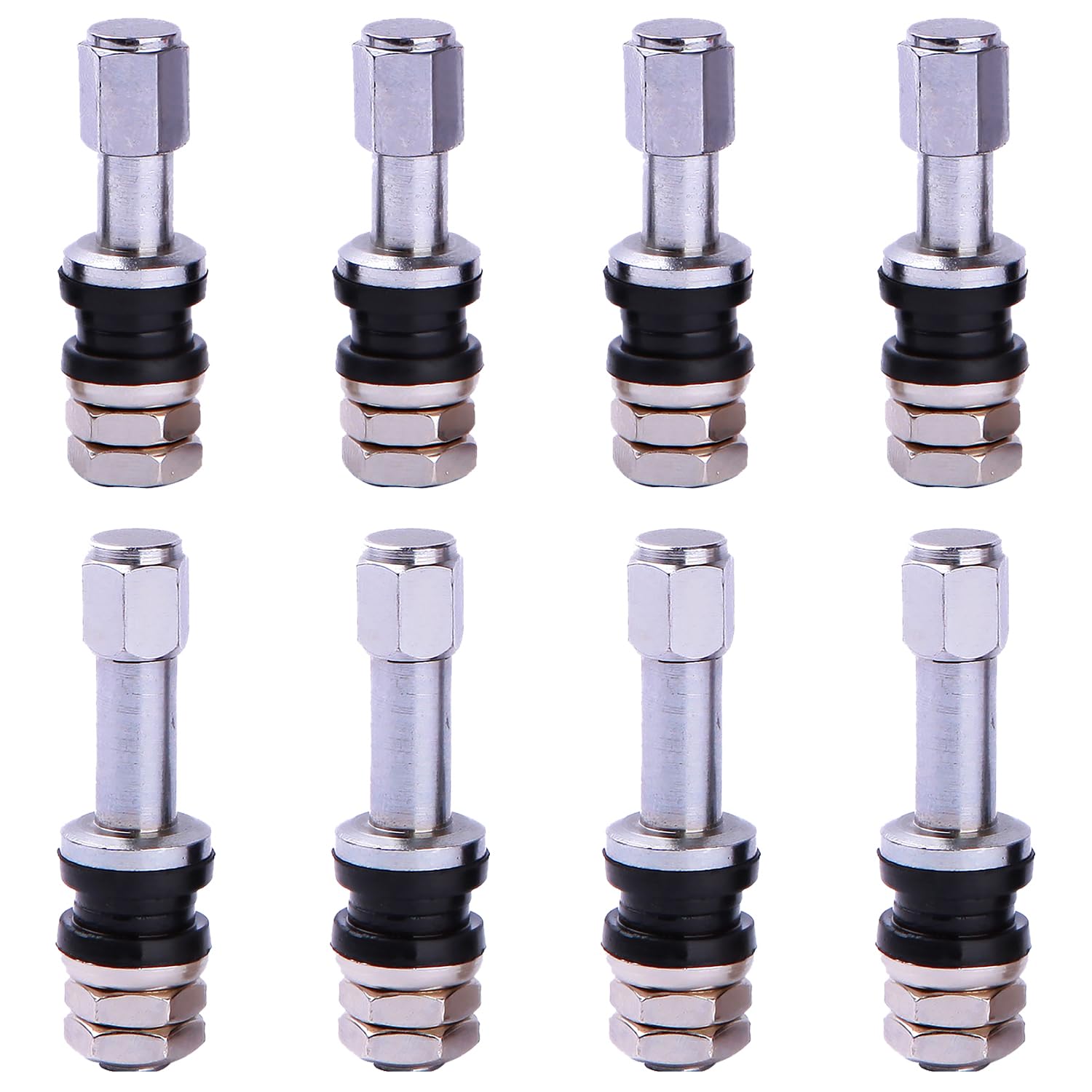 

Tire Valves [Set of 8] Metal Valve Stem, Tire Air Valve, Metal Tubeless Valve, серебряный