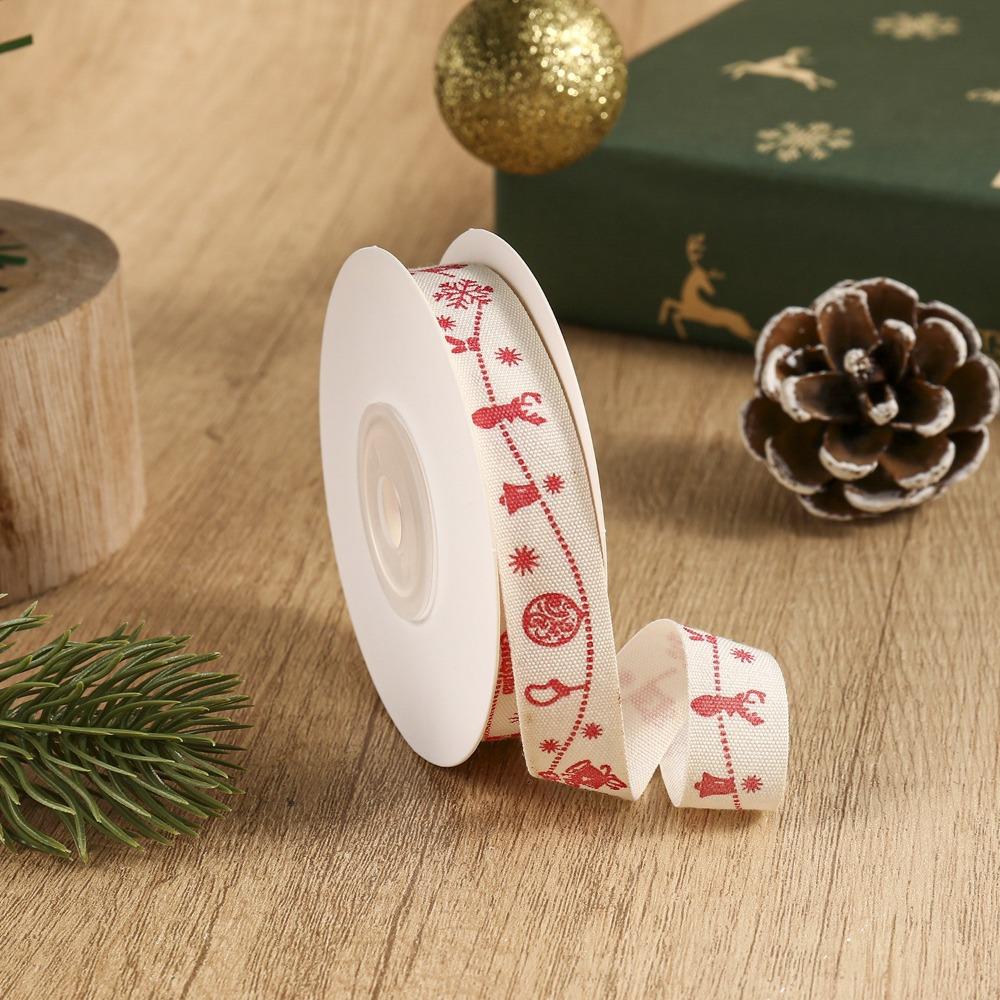 Christmas Print Christmas Ribbon 10 Yards Christmas Craft Ribbon  Gift Packing