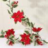 European and American Christmas Wall Hanging: Red Berry Rattan Decoration for Festive Atmosphere