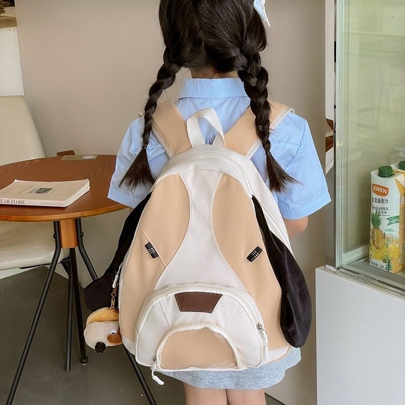 Stylish Cute Dog Preschool Backpack Soft Polyester Lining For Daily Use