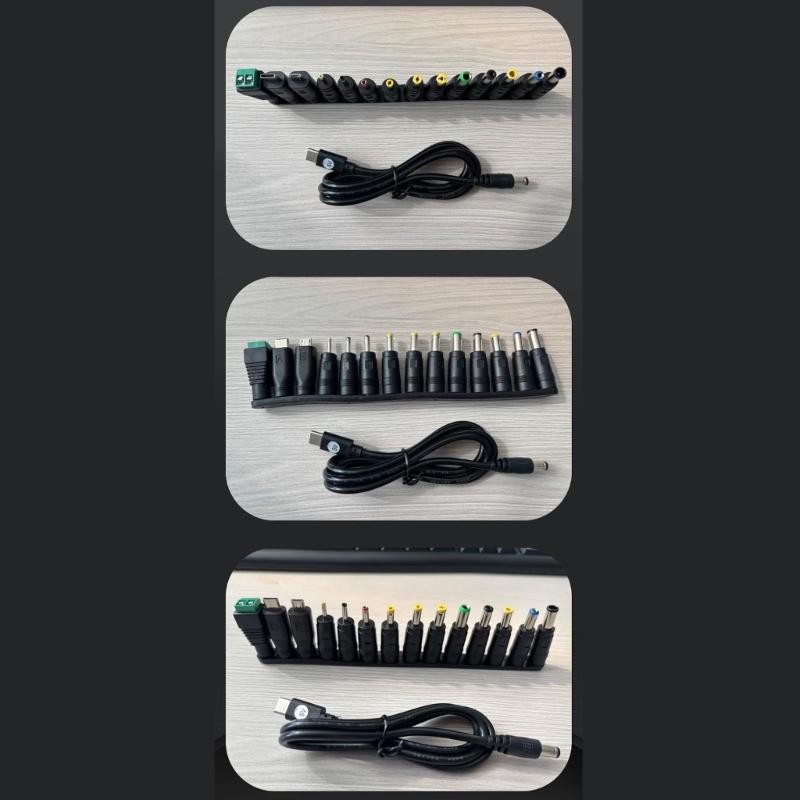 Universal USB Type C to DC5V Adapters Cable Kit Includes 14 Connectors for Charging Routers Cameras LED Lights