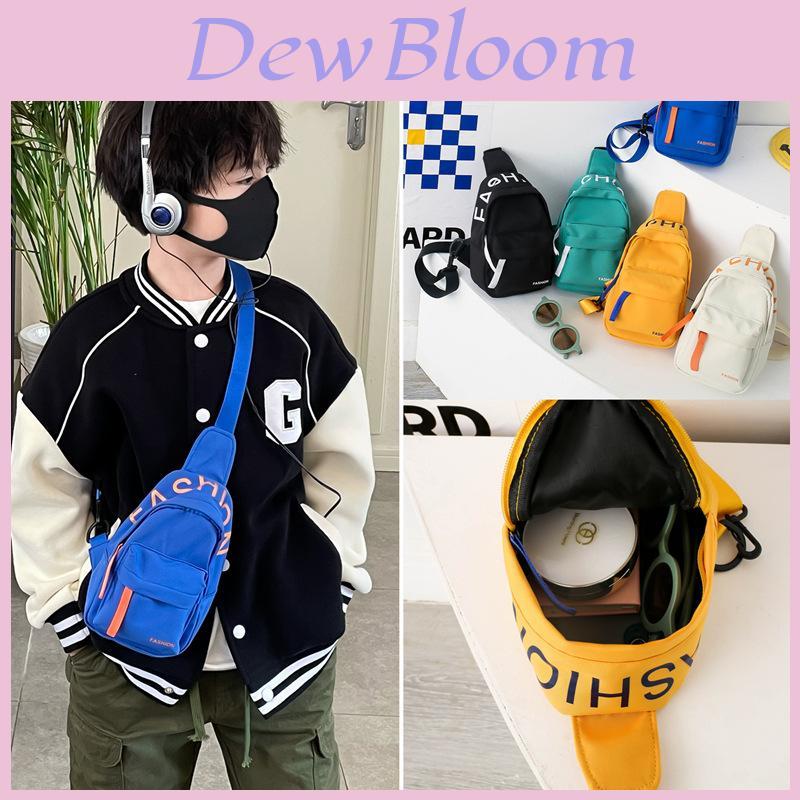 Stylish Ins New Trendy Boys Sling Bag Lightweight Canvas Letter Crossbody Backpack