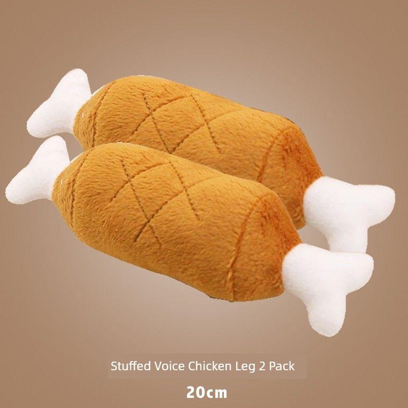

Dog Plush Toy Sounding Chicken Leg Molar Not Bite Relieving Stuffy Handy Gadget Little Teddy Bichon Shiba Inu Pet Supplies Chicken legs 2