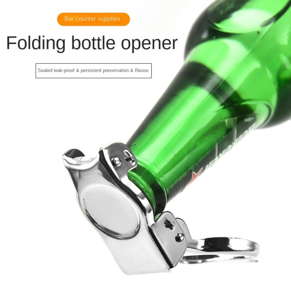 Simple Stainless Steel Soda Bottle Opener Carbonated Drink Beer Multifunctional Folding Can Opener Bottle Lid Opener