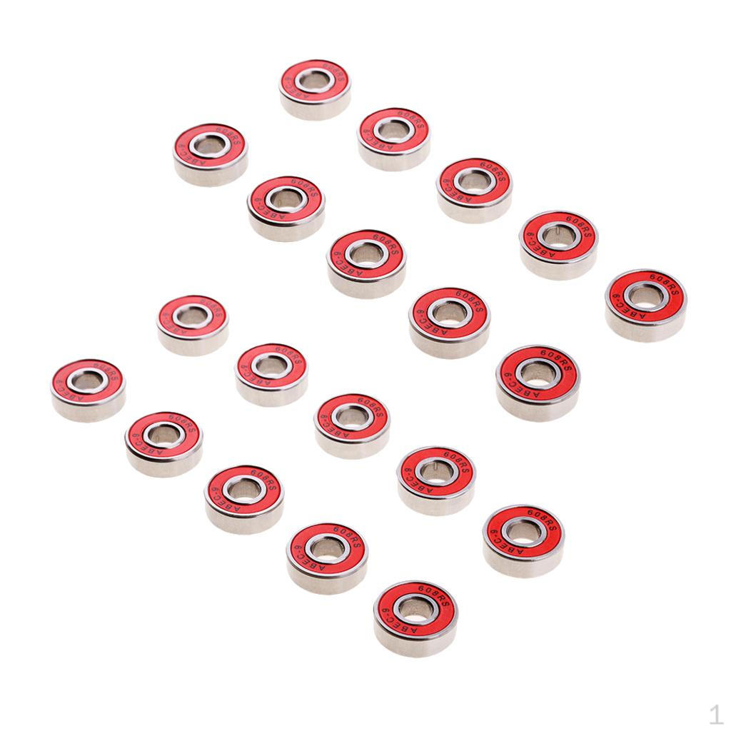 

(Qty.20) 608RS Two Side Bearings Seals Bearing Abec 9