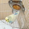 Anti-turnover Bird Food Feeder for Cage Stainless Steel Parrot Feeding Bowl  Bird Supplies