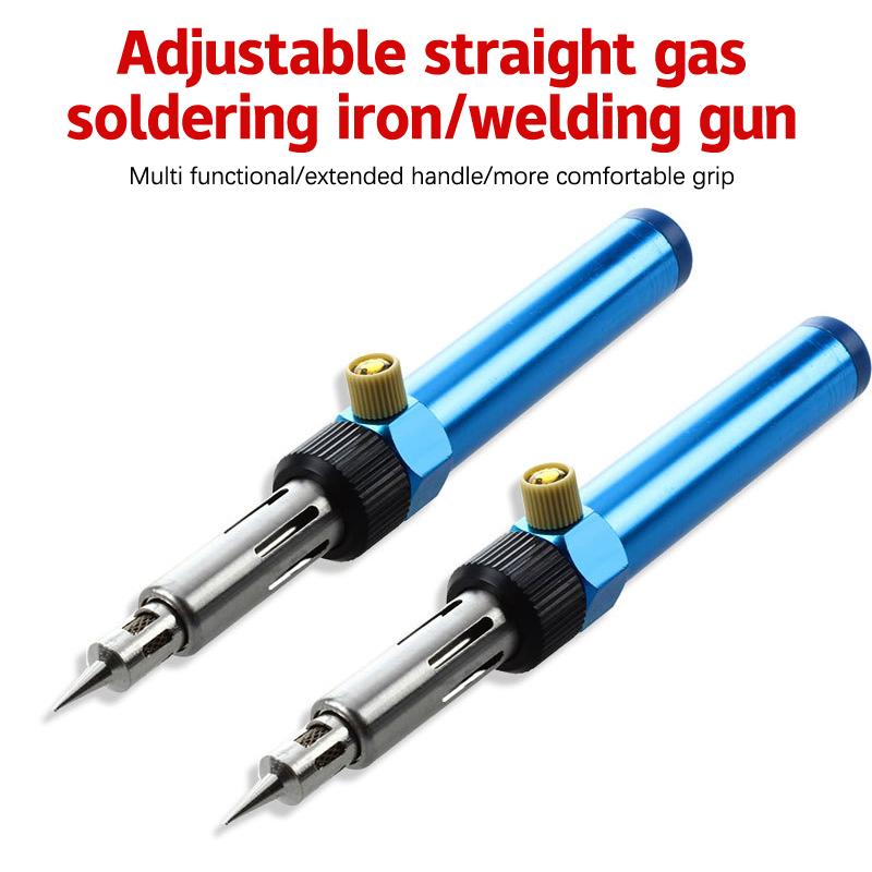 Portable Gas Soldering Iron Butane 3-In-1 Flame Welding Pen Temperature Control With Blow Torch