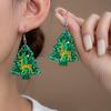 Christmas New Year Acrylic Earrings Christmas Tree Christmas Elk Snowflake Simple Earrings Women