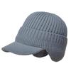 European And American Men Winter Warm Ear Protection Knitted Hat Outdoor Riding Fleece Hat
