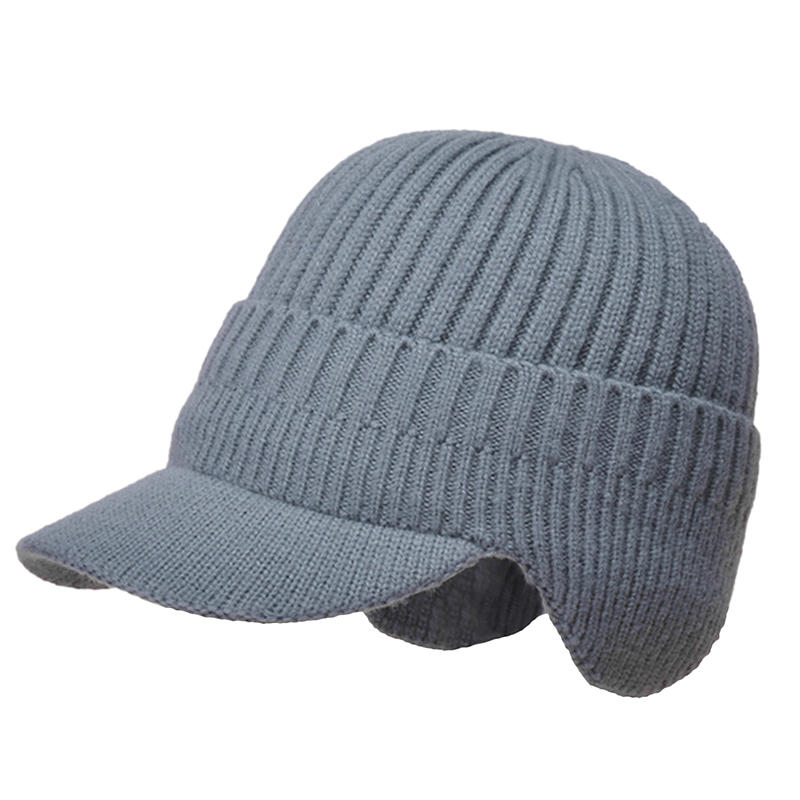 European And American Men Winter Warm Ear Protection Knitted Hat Outdoor Riding Fleece Hat