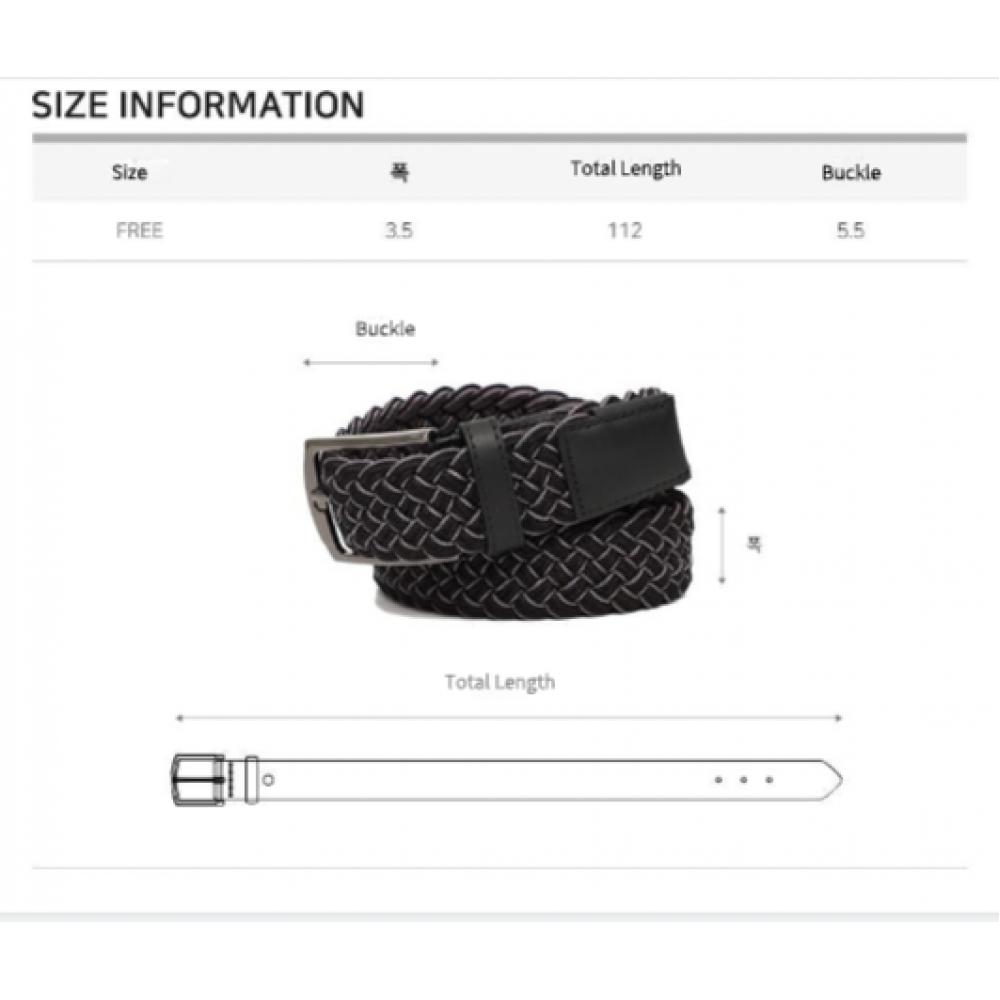 Benovero 26th Ss Elastic Weaving Two Tone Belt Bmg1acb1302k1