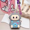 New children's cute Labubu princess bag medium coin purse cartoon portable coin bag silicone crossbody bag