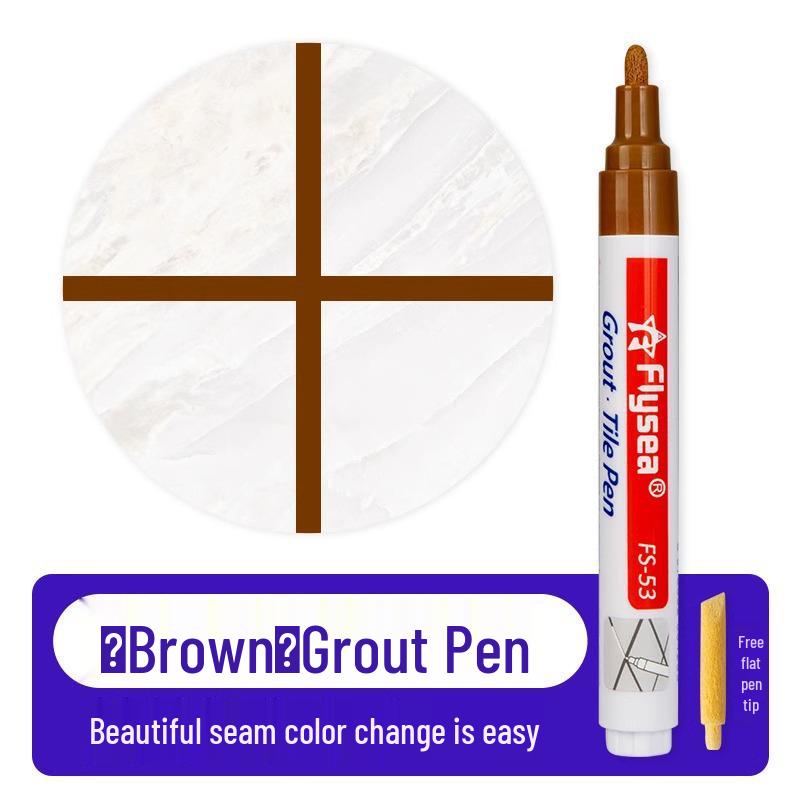 Tile & Grout Color Repair Pen - Quick-Drying Touch-Up Tool for Floors and Furniture