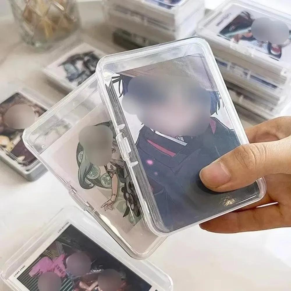 New Large Capacity Card Storage Box Dustproof Multifunctional Transparent Plastic Box with Lid Cards Storage Container