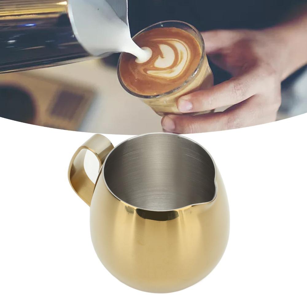 Golden Milk Frothing Pitcher Stainless Steel Latte Art Milk Jug Stainless Steel Milk Jug  Latte Art