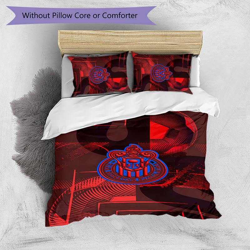 Chivas Printed 3PCS Bedding Set Soft Breathable Duvet Cover Pillowcases Set Washable Bedroom Decor Home Gift