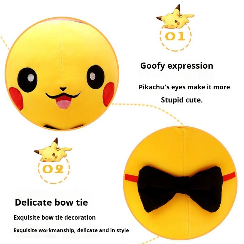 Creative New Large Bow Tie Pikachu Doll Plush Toy Sleeping Pillow Pokemon Girl Doll