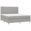 VidaXL Slat Bed Base with Mattress and LED, Upholstered Bed, Double Bed, Adult Bedroom Interior Bed, 3135605