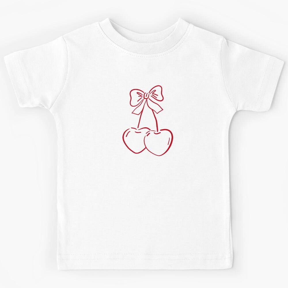 Valentine Cherries Bow Kids T-Shirt 170