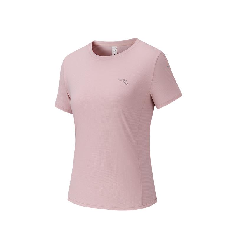 

Anta Running Series Short Sleeve Knitted T-Shirt Women tops Soft-Pink 962625105-3 XS