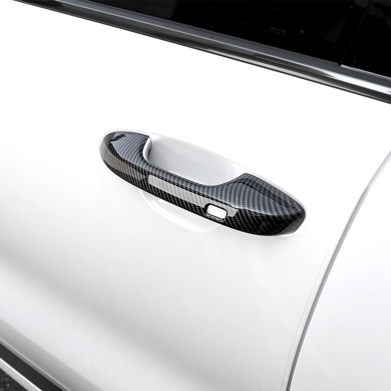Car Exterior Accessories Touch/Button Style Carbon Fibre Gloss Black Exterior Door Handle Trim For Kia Sorento MQ4 -2026