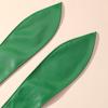 Elegant Knotted Waistband PU Leather Long Bowknot Ties  For Skirts Dress Top Clothes Coat