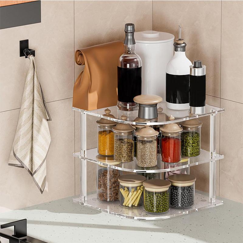 

Plate Organizer For Cabinet Space Saver Acrylic Clear Rack 3-tier Multifunctional Corner Dish Organizer For Cabinet Kitchen CHINA
