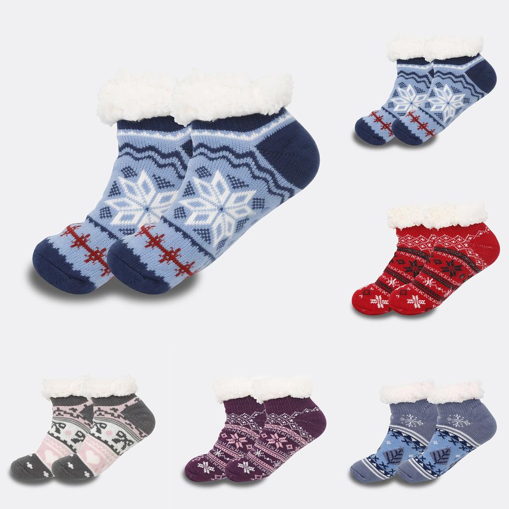 Women's Thick Floor Socks, Home Sleep Socks, Warm And Velvet Glued Socks, Snow Slippers, Socks Cover