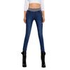 Damenjeans im koreanischen Stil, mittelhoch geschnitten, elastisch, schmal geschnitten, Skinny