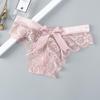 Tanga sexy din dantelă Chiloți cu talie joasă pentru femei Fluture Decupaj transparent Lenjerie de damă Slip de damă Lenjerie de corp pentru femei cu spatele în T