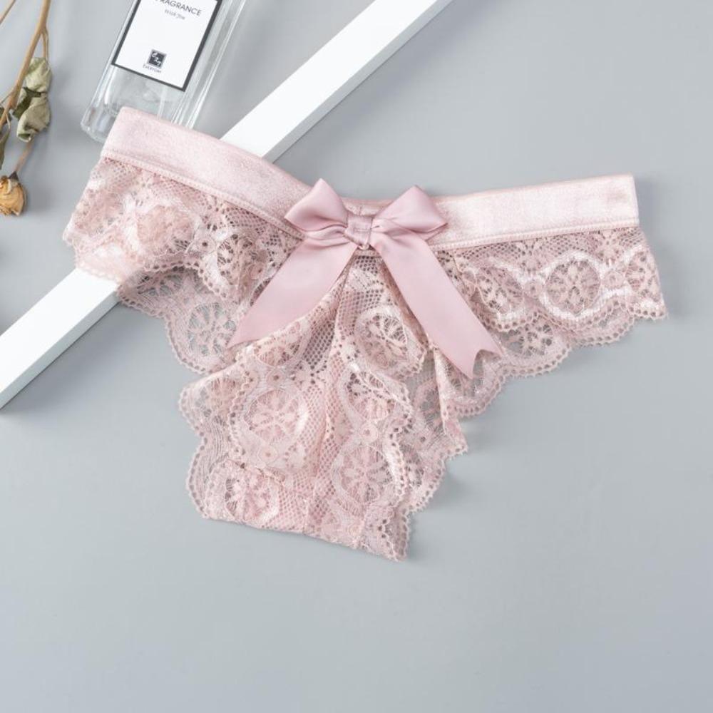 Tanga sexy din dantelă Chiloți cu talie joasă pentru femei Fluture Decupaj transparent Lenjerie de damă Slip de damă Lenjerie de corp pentru femei cu spatele în T