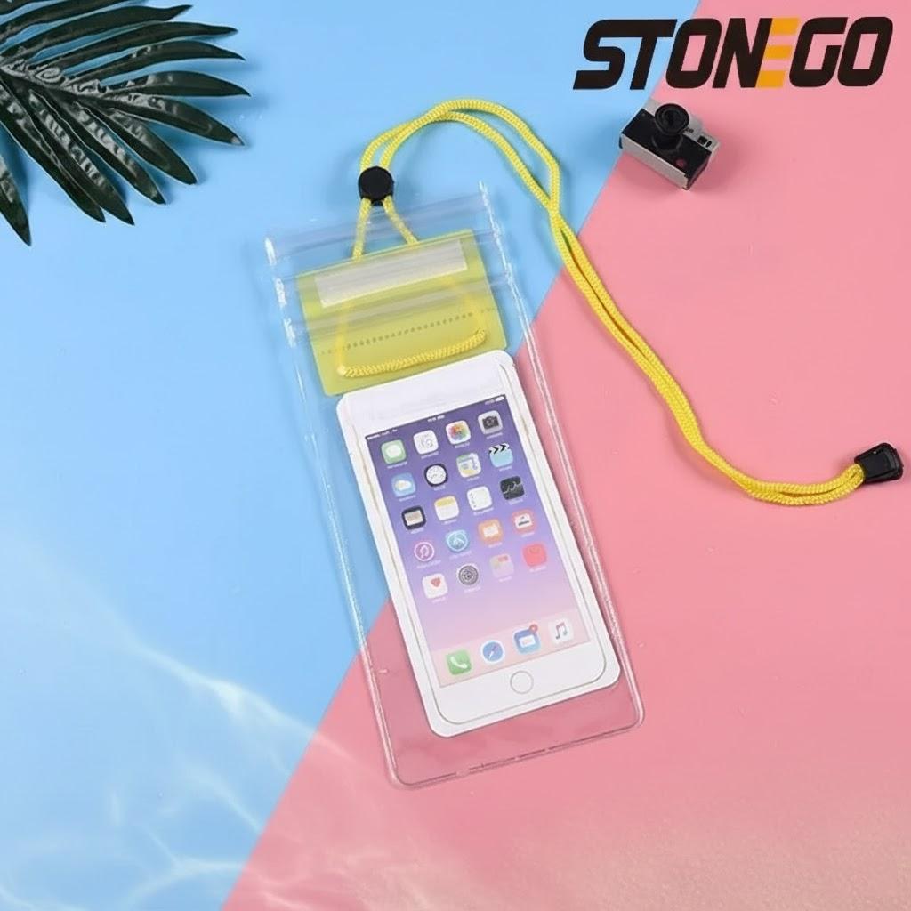 Touch Screen Compatible Waterproof Swimming Mobile Phone Case Transparent Protective Cover for Smartphones