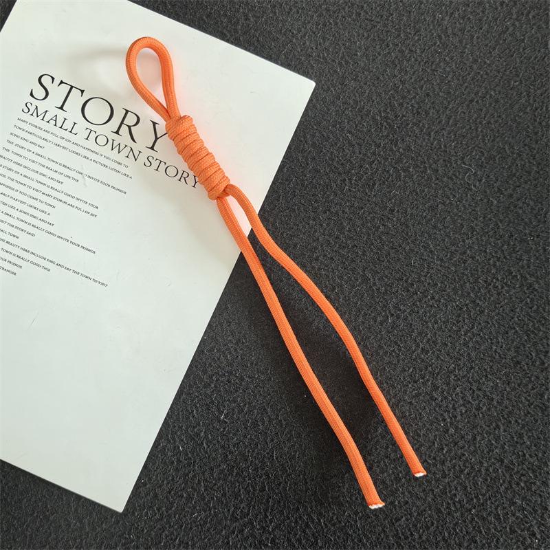 Colorful Trendy Miu Style Polyester/Nylon Braided Rope Pendant with Knotting for Bags
