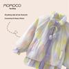 MOMOCO Girls' 2025 Autumn Full Print Jacket