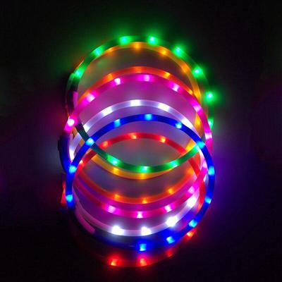 Guler de câine intermitent, reîncărcabil prin USB, zgardă luminoasă pentru animale de companie, lumină cu LED-uri