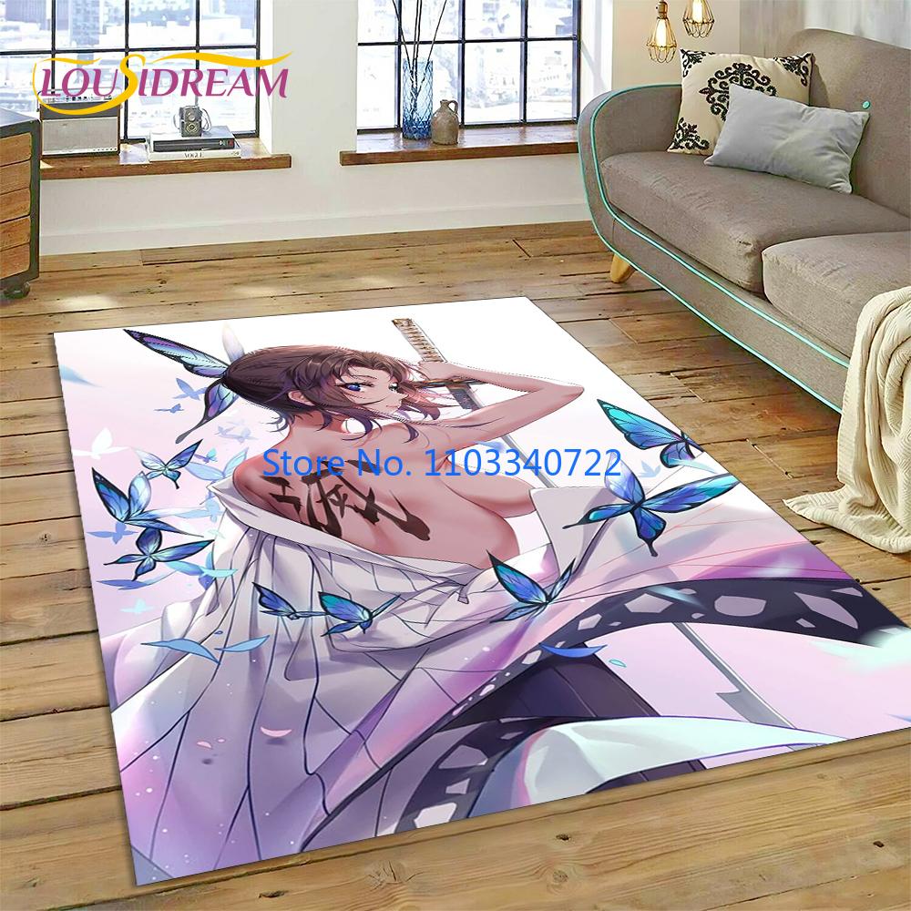 3D Anime Game Character Sexy Lace Girls Cartoon Carpet Rug Carpets 120x160cm Decor for Living Room Bedroom Sofa Kids Floor Mat