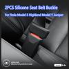 Car Seat Belt Anti Scratch Protector Case for Tesla Model 3+ Model Y/YL Juniper 2025 Seatbelt Buckle Cover Silicone Accessories