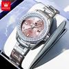 OLEVS Original Elegant Quartz Watch Waterproof Stainless Steel Womens WatchDate Ladies Watch Bracelet Set Box Gifts 9945