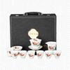 High-end vegetarian-fired ice jade porcelain Kung Fu tea set, household Dehua white porcelain Dunhuang Feitian