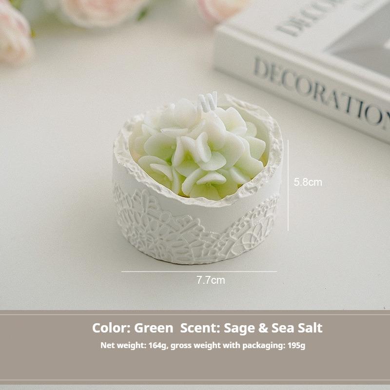 

Гортензия Чашка Воск Ручная Работа Моделирование Атмосфера Украшение Креативный Маленький Подарок Ароматическая Свеча Green