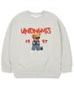 UNION GARMENTS Dancer Bear Fleece-Lined Oversized Sweatshirt Oatmeal