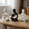 Mini Reader-Shaped Statue Abstract Reading Figure Ornament  Bookshelf Decor