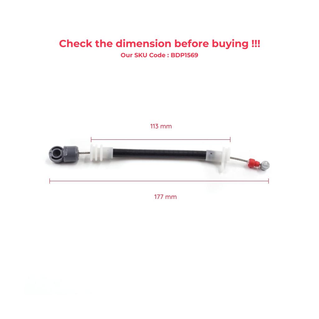 EDP1569 Främre yttre dörrhandtag bärarutlösning Bowdenkabel 177 mm För BMW X5 E53 2000-2006 51218243615 51218243616