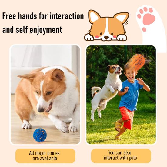 Interactive Dog Ball Toy Electric Vibrating Dog Ball Three Play Modes Textured Smart Bouncing Ball for Medium to Large Dogs Chasing Chewing
