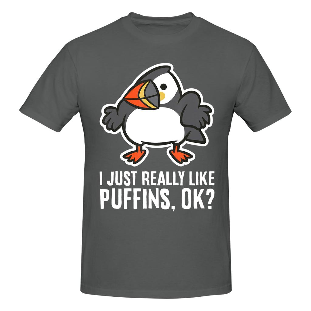 Piece Iceland Bird Novelty Cotton TShirt I Just Really Like Puffins Tops Tees For Unisex
