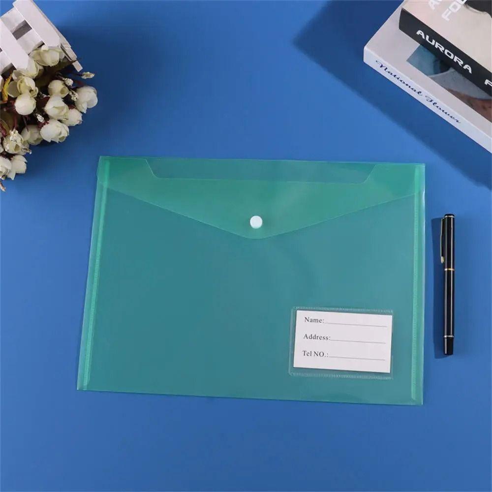 1 ks Zaklapávací knoflík Dokumentové desky Složky Průhledná obálka Kapsy s patentkou pro školu, kancelář, domov